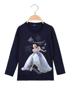 Disney Cinderella Maglietta Bambina A Manica Lunga Con Stampa
