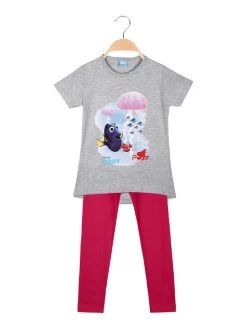 Disney Completo Corto Da Bambina Con Leggings - Grigio