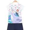 Disney Frozen Completo Corto Da Bambina In Cotone - Bianco
