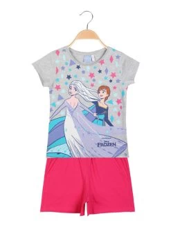 Disney Frozen Completo Corto Da Bambina In Cotone - Grigio