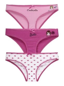 Disney Princess Disney Princeess Slip Da Bambina Confezione 3 Pezzi