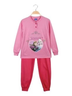 Disney Frozen Elsa & Anna Pigiama Lungo Da Bambina In Cotone