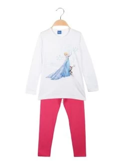 Disney Frozen Elsa Completo Lungo Bambina Maglietta+leggings