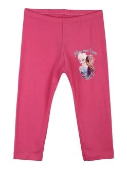 Disney Frozen Leggings Bambina A Pinocchietto - Fucsia