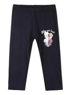 Disney Frozen Leggings Bambina A Pinocchietto - Blu Scuro