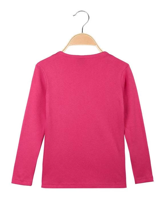 Disney Frozen Maglietta Bimba Anna E Elsa In Caldo Cotone - Fucsia - immagine 2