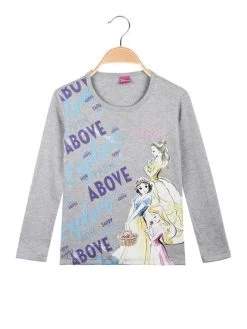 Disney Princess Maglietta Da Bambina Manica Lunga - Grigio