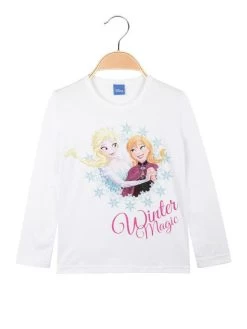 Disney Frozen Maglietta Elsa E Anna Da Bambina A Manica Lunga