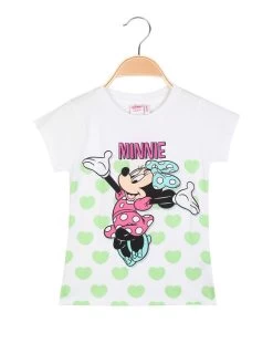 Disney MICKEY And FRIENDS - T-shirt Manica Corta Da Bambina Con Stampa - Bianco