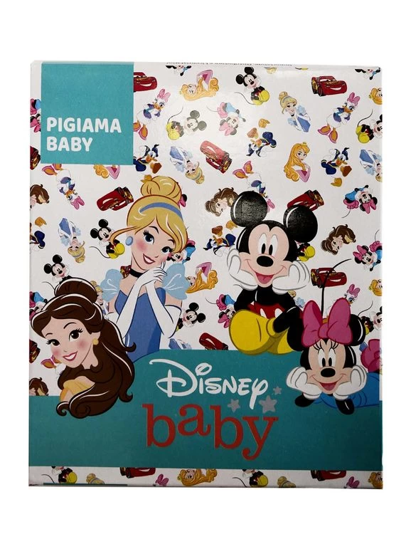 Disney Baby Minnie E Topolino Pigiama Neonata In Caldo Cotone - Grigio Chiaro - immagine 5