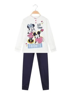 Disney Minnie Pigiama Da Bambina Felpato - Panna