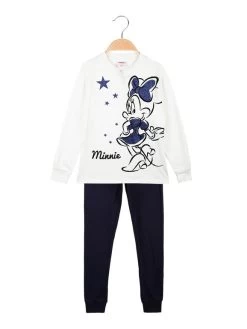 Disney Minnie Pigiama Da Bambina In Caldo Cotone - Bianco