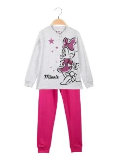 Disney Minnie Pigiama Da Bambina In Caldo Cotone - Grigio Chiaro