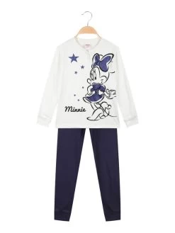 Disney Minnie Pigiama Da Bambina In Caldo Cotone - Bianco