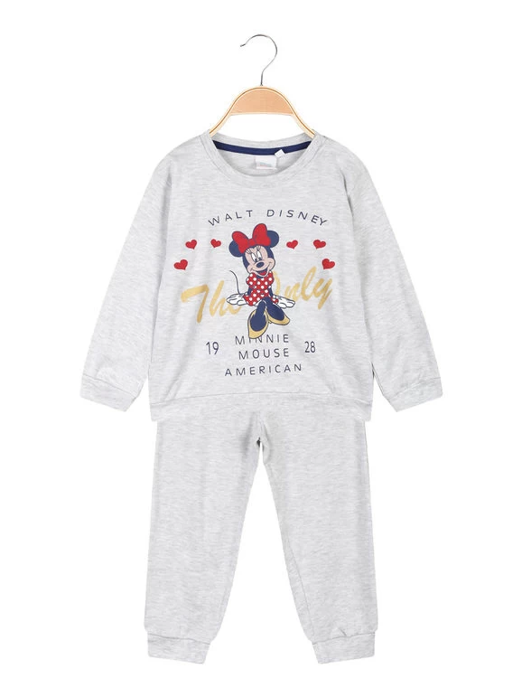 Disney Baby Minnie Pigiama Da Neonata In Caldo Cotone - Grigio Chiaro