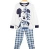 Disney Minnie Pigiama Lungo Da Bambina In Caldo Cotone - Panna
