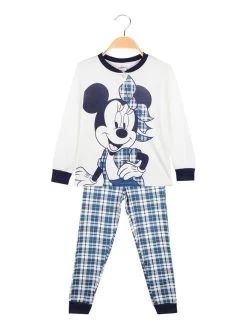 Disney Minnie Pigiama Lungo Da Bambina In Caldo Cotone - Panna