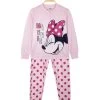 Disney Minnie Pigiama Lungo In Cotone Bimba - Rosa