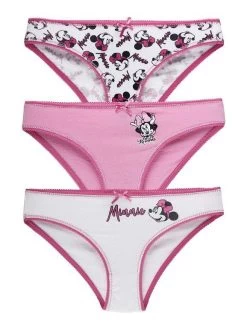Disney Minnie Slip Bimba Confezione 3 Pezzi