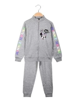 Disney Minnie Tuta Da Bambina 2 Pezzi Con Zip - Grigio