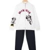 Disney Minnie Tuta Da Bambina 2 Pezzi Con Zip - Bianco