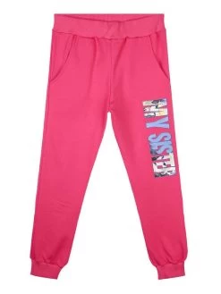 Disney Frozen Pantaloni Sportivi Bambina Con Scritta - Fucsia