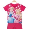 Disney Princess Pigiama Corto Da Bambina In Cotone - Fragola