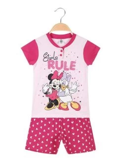 Disney Pigiama Corto Minnie Bambina Con Stampe - Fucsia
