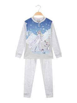 Disney Frozen Pigiama Da Bambina In Caldo Cotone - Grigio Chiaro
