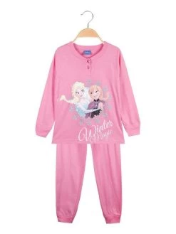 Disney Frozen Pigiama Lungo Bambina Anna E Elsa - Rosa