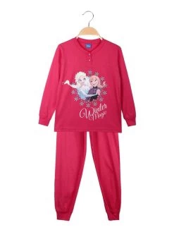 Disney Frozen Pigiama Lungo Bambina Anna E Elsa - Fucsia