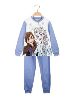 Disney Frozen Pigiama Lungo Da Bambina In Caldo Cotone - Azzurro