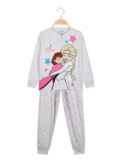 Disney Frozen Pigiama Lungo Da Bambina In Cotone - Grigio