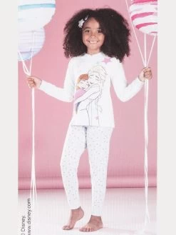 Disney Frozen Pigiama Lungo Da Bambina In Cotone - Azzurro