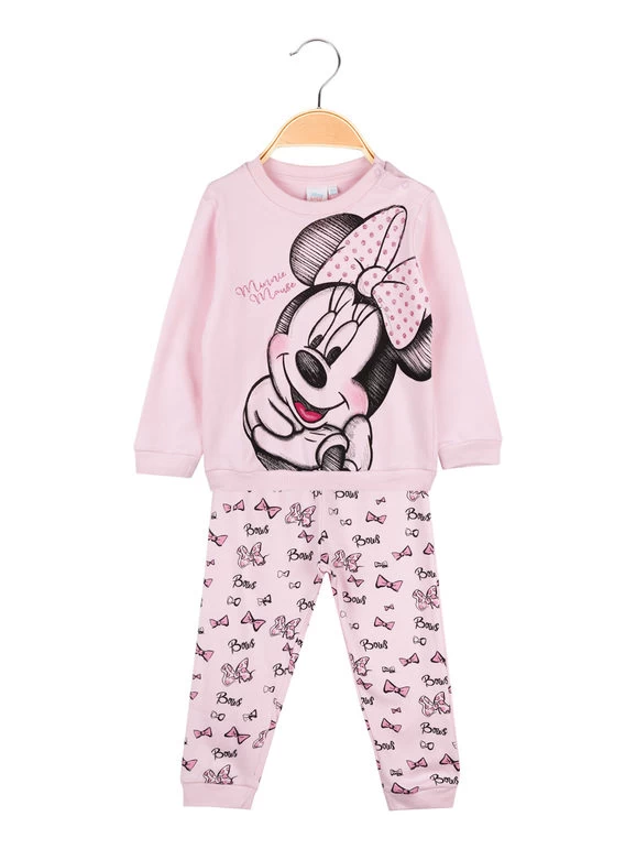 Disney Baby Pigiama Lungo Da Neonata In Caldo Cotone - Rosa