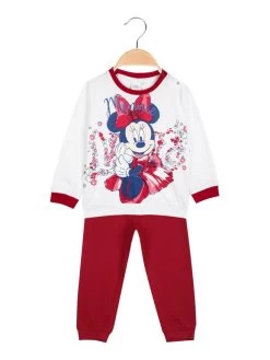 Disney Baby Pigiama Lungo Da Neonata In Cotone - Rosso