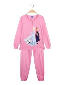 Disney Frozen Pigiama Lungo In Cotone Anna E Elsa