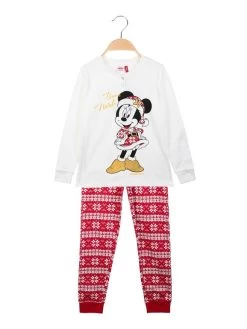 Disney Pigiama Natalizio Da Bambina In Caldo Cotone - Panna
