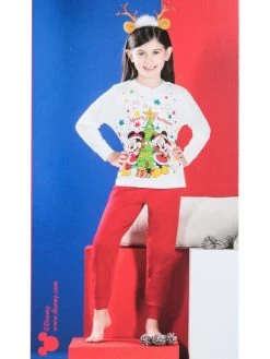 Disney Pigiama Natalizio Da Bambina - Panna