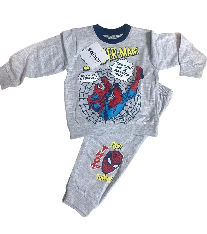 Disney Pigiamino Neonato Lungo Cotone 100% Jersey SPIDERMAN Special Price