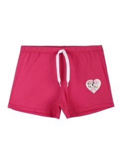 Disney Shorts Bimba In Cotone - Fucsia