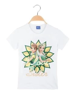 Disney T-shirt Da Bambina Con Stampa - Bianco